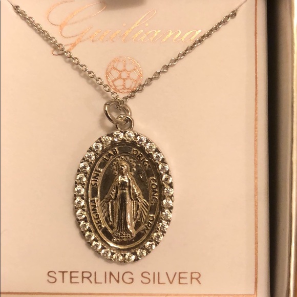 🙏🏼 Sterling silver Mother Mary Necklace by Guiliana - Picture 2 of 13